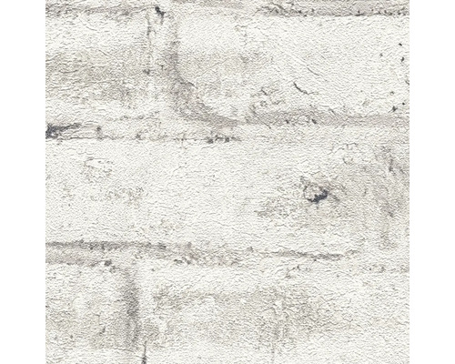 Papier peint intissé Attractive 3 aspect pierre blanc gris