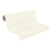 Papier peint intissé Attractive 3 uni aspect textile blanc