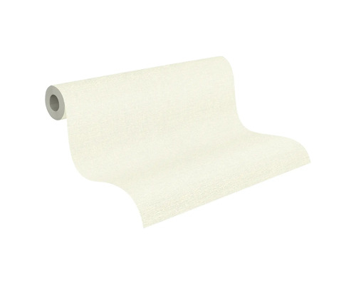 Papier peint intissé Attractive 3 uni aspect textile blanc