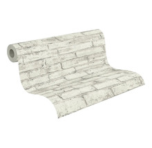 Papier peint intissé Attractive 3 aspect pierre blanc gris
