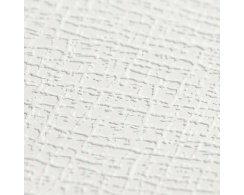 Papier peint blanc avec surface texturée effet lin.
