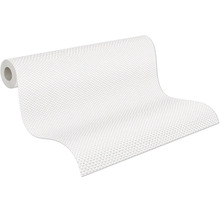 Tapis antidérapant blanc en rouleau avec structure en filet.
