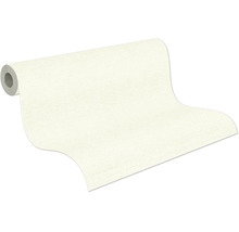Un rouleau de papier peint intissé avec une structure subtile de couleur crème claire.