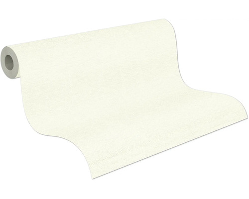 Un rouleau de papier peint intissé avec une structure subtile de couleur crème claire.