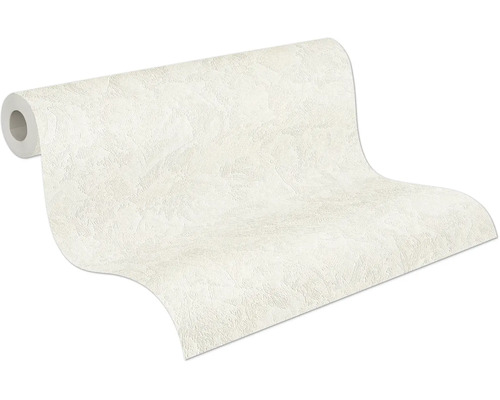 Papier peint texturé avec effet crépi sur un rouleau.
