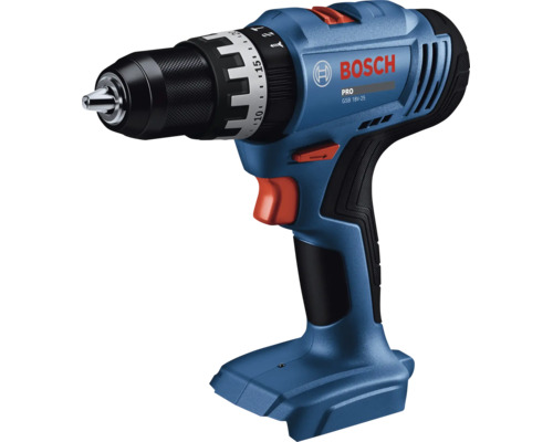 Perceuse-visseuse à percussion sans fil Bosch GSB 18 Volt-25 Professional pour percer et visser.