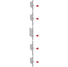 Serrure multipoints pour portes avec crochets basculants et serrure principale en métal.