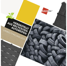 EASYtile Logo. Bodenfliesen aus recycelten Autoreifen, umweltfreundlich.