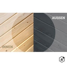 Comparaison de profils en bois pour une utilisation en intérieur et en extérieur pour illustrer le traitement de surface. (Image AI modified or generated)