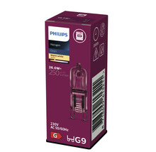 Philips Halogen-Backofenlampe G9, 26 Watt, 250 Lumen, warmweiß, hitzebeständig bis 300 Grad, 2000 Stunden Lebensdauer.