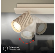 Spot orientable avec boîtier nervuré pour un éclairage flexible.