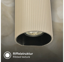 Luminaire cylindrique avec texture rainurée
