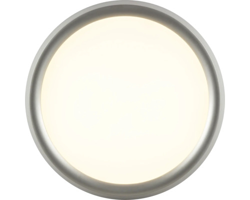 Runde LED Deckenleuchte mit schmalem Rahmen und gleichmäßiger Lichtfläche.