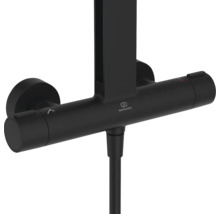 Duschthermostat von Ideal Standard in Schwarz matt, zur Wandmontage mit Anschluss für einen Brauseschlauch.