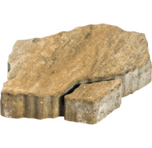 Pavé irrégulier en béton aspect grès avec une surface texturée.
