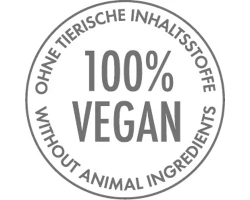 Siegel 100 Prozent vegan ohne tierische Inhaltsstoffe