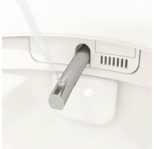 Set WC lavant VitrA V-Care Comfort avec cuvette à fond creux, sans bride, blanc brillant, avec revêtements VitrA Hygiene et VitrA Clean, avec abattant WC 5674B403-6196