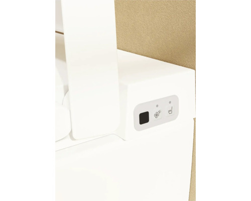 Set WC lavant VitrA V-Care Comfort avec cuvette à fond creux, sans bride, blanc brillant, avec revêtements VitrA Hygiene et VitrA Clean, avec abattant WC 5674B403-6196