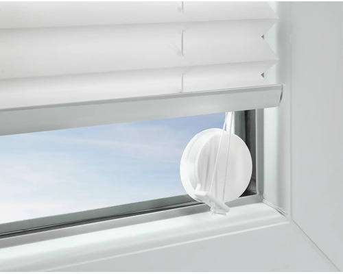 Saugnapfhalterung für Plissees zur Montage am Fenster ohne Bohren.