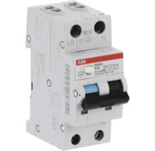 ABB Logo Fehlerstrom-Leitungsschutzschalter DS201 B16, 6000 Ampere Ausschaltvermögen, 30 Milliampere Bemessungsfehlerstrom.