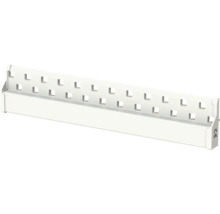 Peigne d'alimentation blanc en plastique avec marquage CE pour installations électriques.