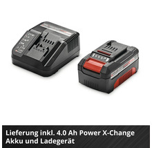 Batterie Einhell Power X-Change 18 Volt 4,0 ampères-heures et chargeur.