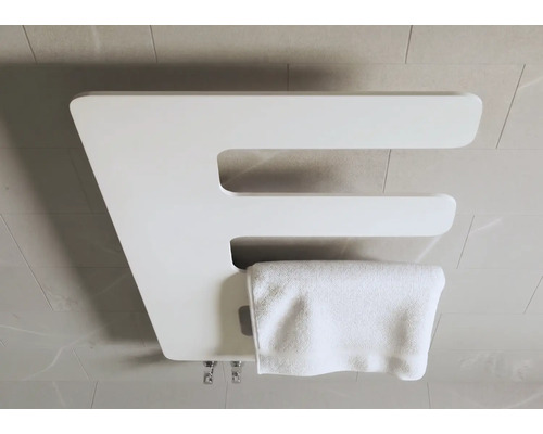 Radiateur design Rotheigner Eta 870 x 360 mm blanc raccordement d'un seul côté en bas