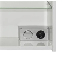 Armoire de toilette Möbelpartner Dorina 120 x 16 x 75 cm blanc 3 portes