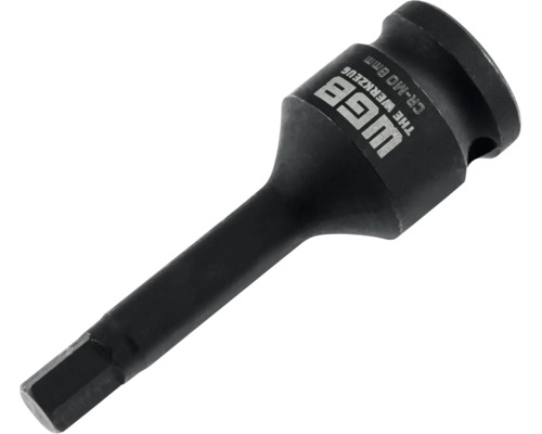 Embout de douille pour clé à choc WGB, six pans 8 millimètres, acier chrome-molybdène.