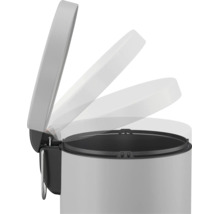 Poubelle à pédale avec mécanisme de fermeture en douceur pour le couvercle