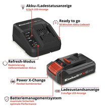 Kit de démarrage batterie Einhell Power X-Change 1 x batterie (2.5Ah) et chargeur rapide
