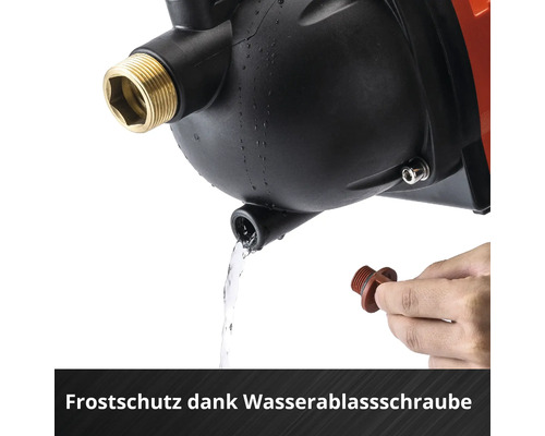 Akku-Gartenpumpe Einhell Power-X-Change AQUINNA 36/30 ohne Akku und Ladegerät, inkl. Gartenschlauch-Adapter 33,3 mm (1") AG