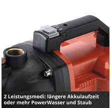 Akku-Gartenpumpe Einhell Power-X-Change AQUINNA 36/30 ohne Akku und Ladegerät, inkl. Gartenschlauch-Adapter 33,3 mm (1") AG
