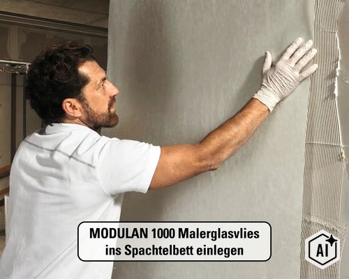 MODULAN 1001 Malerglasvlies 3565011080 vorbeschichtet 130g/m² 50 m x 1 m (Image AI modified or generated)