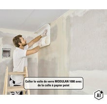 Toile de verre pour peinture MODULAN 1001 3565011080 pré-enduite 130 g/m² 50 m x 1 m (Image AI modified or generated)