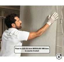 Toile de verre pour peinture MODULAN 1001 3565011080 pré-enduite 130 g/m² 50 m x 1 m (Image AI modified or generated)