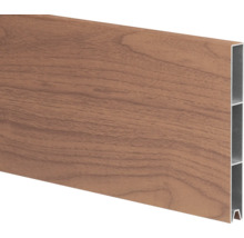 Planche de clôture en aluminium aspect bois, profilé creux pour pare-vue.