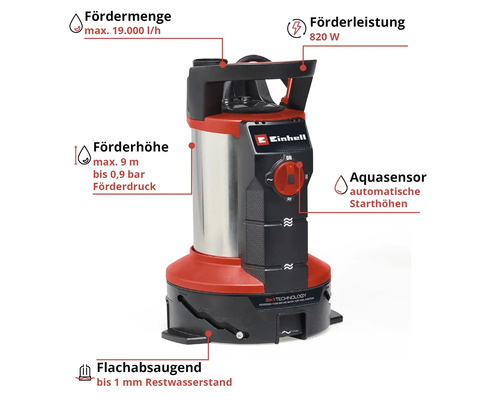 Schmutzwassertauchpumpe Einhell GE-DP 8235 N-A LL 3-in-1