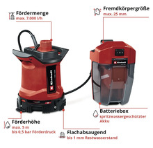 Akku-Schmutzwasserpumpe Einhell GE-DP 18/25 LL Li