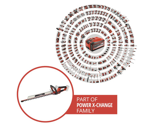 Taille-haies sur batterie EINHELL Power-X-Change GC-CH 36/61 Li sans batterie ni chargeur