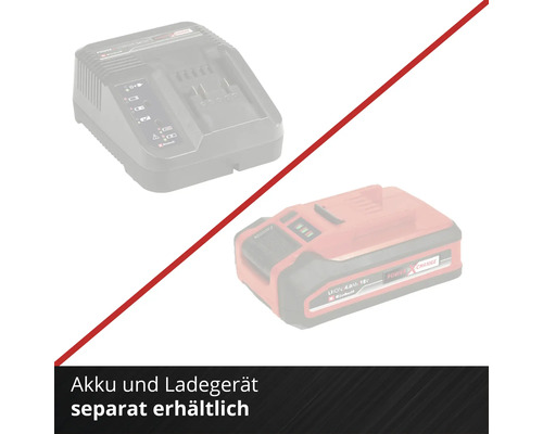 Einhell Akku und Ladegerät separat erhältlich.