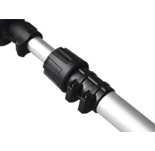 Manche télescopique avec fermeture rapide et raccord à serrage pour outils de jardin