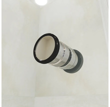 Un butoir de porte cylindrique en métal pour montage mural.