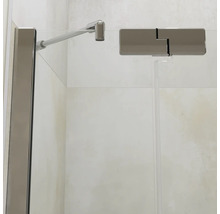 Kit de ferrures pour paroi de douche en métal avec barre de stabilisation pour douche en verre