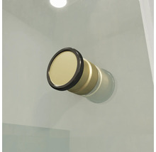 Poignée de porte ronde pour portes de douche en verre avec boîtier en métal