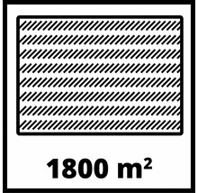 Symbole pour une capacité de surface maximale de 1800 mètres carrés.