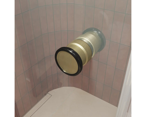 Wandrosette für Duscharmatur oder Rohrleitung, abdeckendes Bauteil für Sanitärinstallationen in der Wand