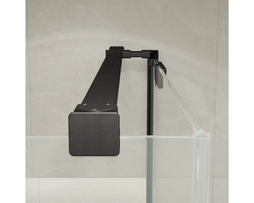 Barre de stabilisation pour paroi de douche en métal au design moderne