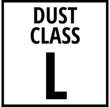 Symbole pour la classe de poussière L pour marquer les aspirateurs.
