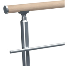 Kit de rampe d escalier avec main courante en bois et poteau en acier inoxydable
